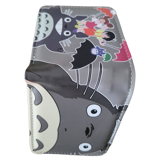 Classic Japanese Anime My Neighbor Totoro One Size Leather Purse Gray Wallet - Picture 2 of 3